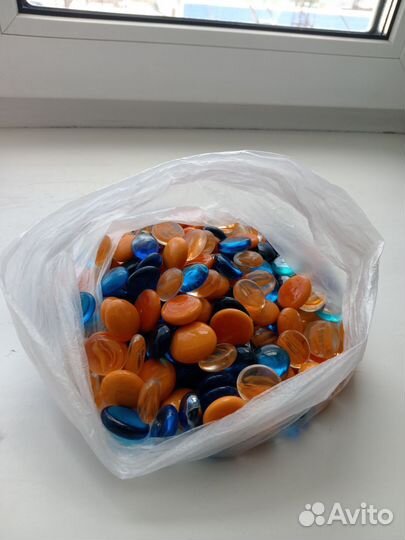 Стеклянные камни для аквариума и декора