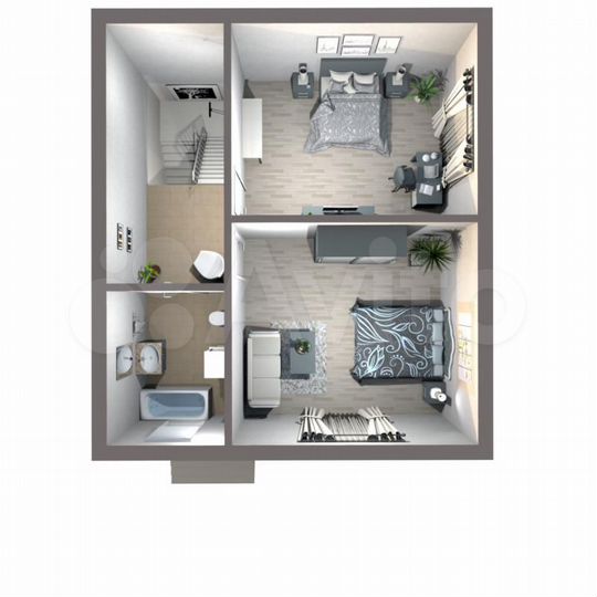 Дом 50 м² на участке 3 сот.