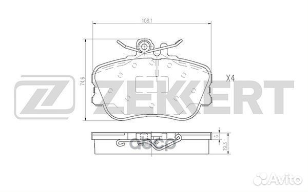 Колодки торм. диск. передн. MB C-Class (W202) 9