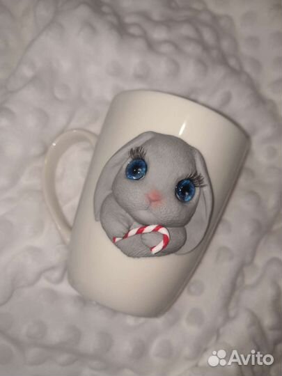 Кружка с декором ручной работы подарок сувенир