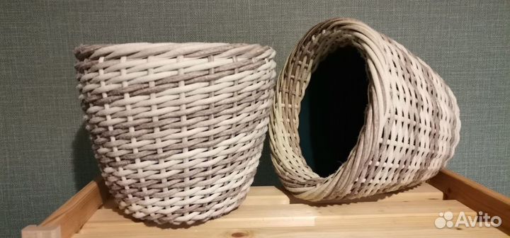 Кашпо из ротанга