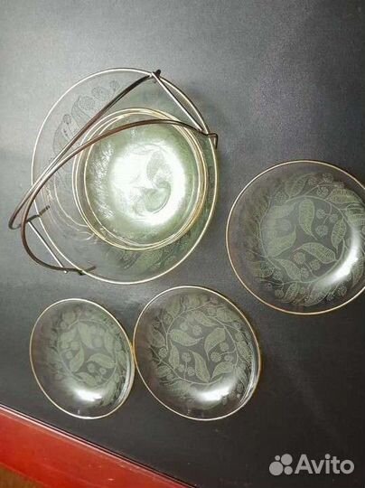 Десертный набор стекло СССР