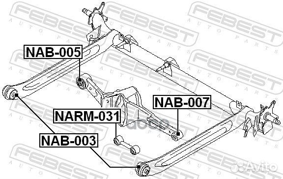 Сайлентблок рычага nissan almera 00-06/primera