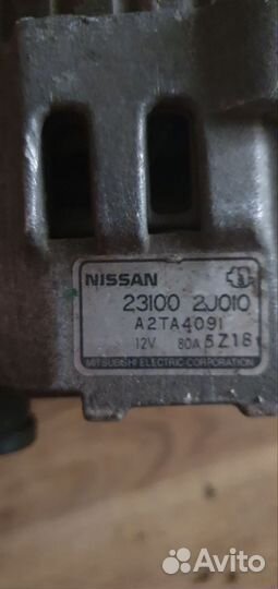 Генератор Nissan bluebird 231002J010 A2TA4091