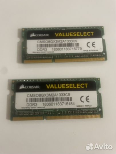 Оперативная память Corsair ddr3 8 gb (2x4Gb)