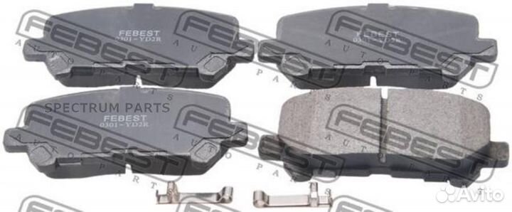 Febest 0301YD2R колодки тормозные задние комплект