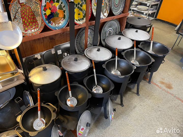 Комплект Казан чугунный 6л + печь + шумовка