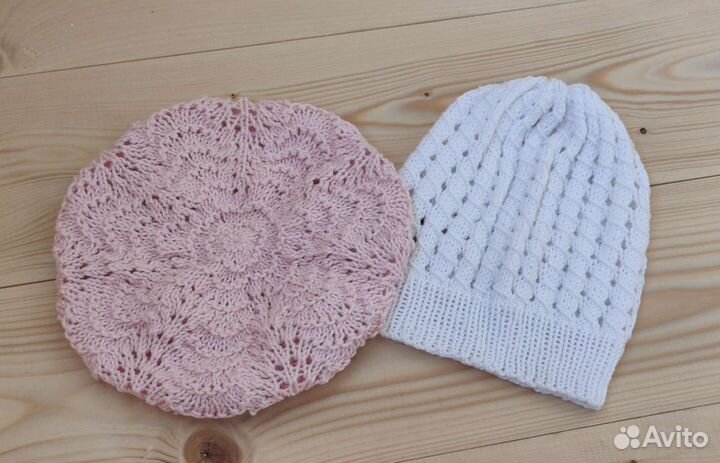 Шапочка спицами на лето