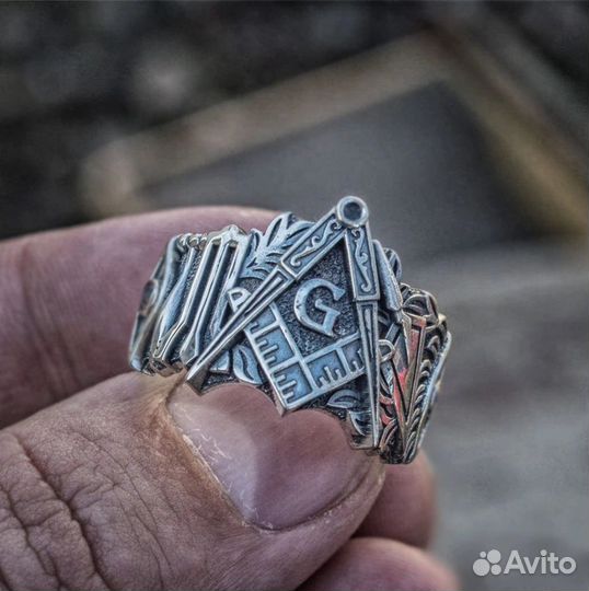Кольцо Масоны Масонство Символ Украшение