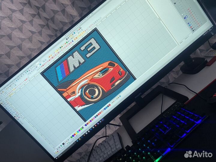 Машинная вышивка 