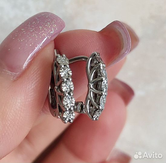Серебряные серьги и кольца