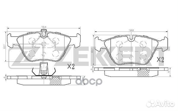 Колодки торм. диск. передн. BMW 5 (E39) 95- BS