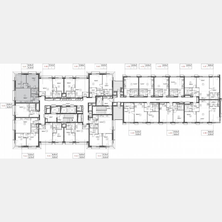 2-к. квартира, 52,2 м², 6/30 эт.