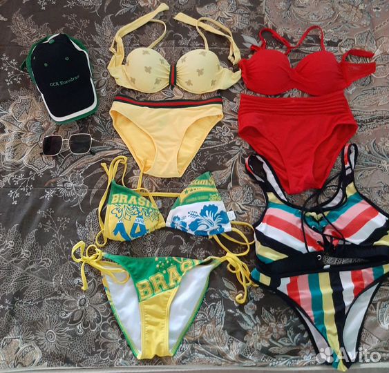 Купальники женские 40 42 пакетом. Кепка+очки