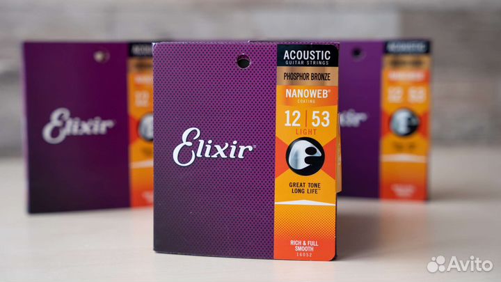 Струны Elixir 11-52 и 12-53 Оригинал