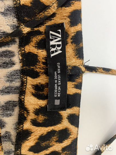 Платье леопардовое zara