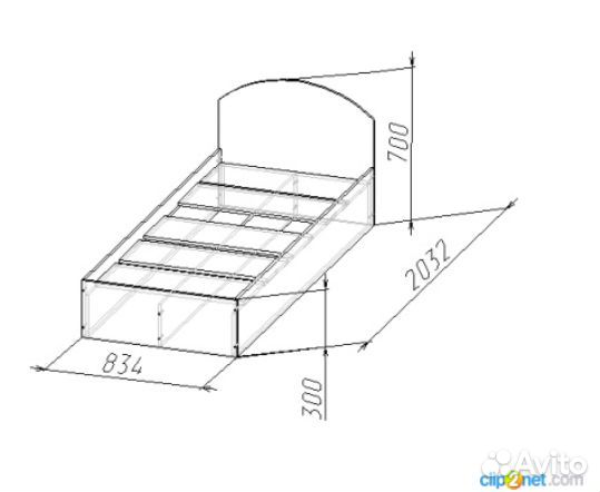 Кровать Юниор4,5; Кровать-софа с 2-мя ящиками