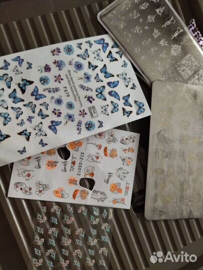 Пластины для стемпинга, фольга, блестки, наклейки