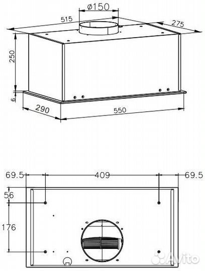 Вытяжка Hansa OMP6553BGH