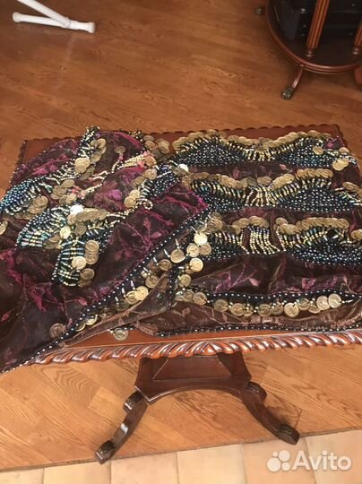 Шарф - пояс блестящий на бедра для танцев живота