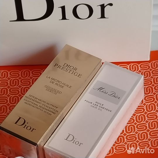 Dior. Набор. Сыворотка с розой и Масло для волос