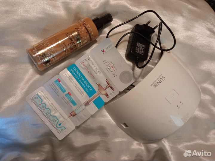 Лампа для маникюра, шиммер-мист и сыворотка