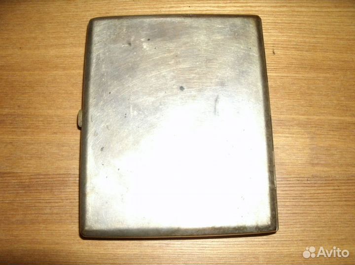 Портсигар старинный серебряный