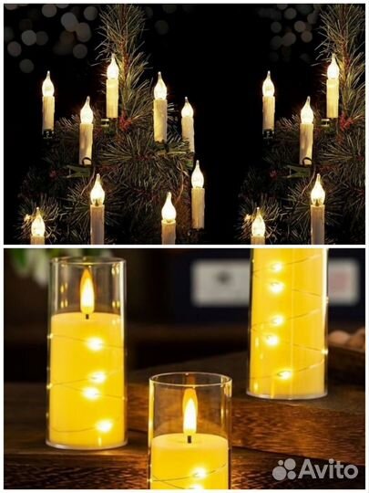 Свеч матовые + 2 уп свечи в стакане с росой