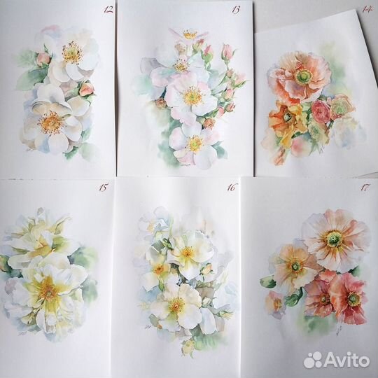 Акварель. Розы. На заказ