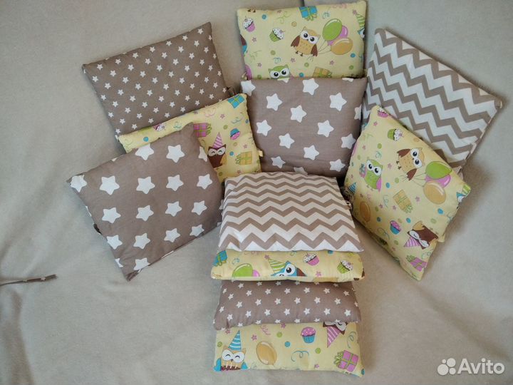 Бортики-подушки в кроватку новое