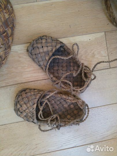 Лапти старинные в отличном состоянии