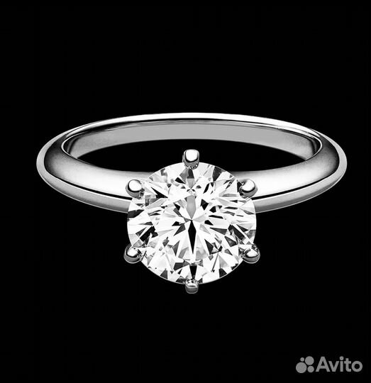 Кольцо Tiffany белое золото