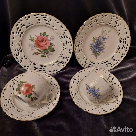 Mitterteich.Германия. Трио прорезной фарфор