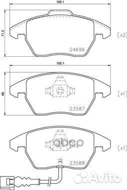 Колодки тормозные дисковые Xtra перед P8514