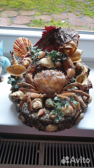 Чучело рыба и краб