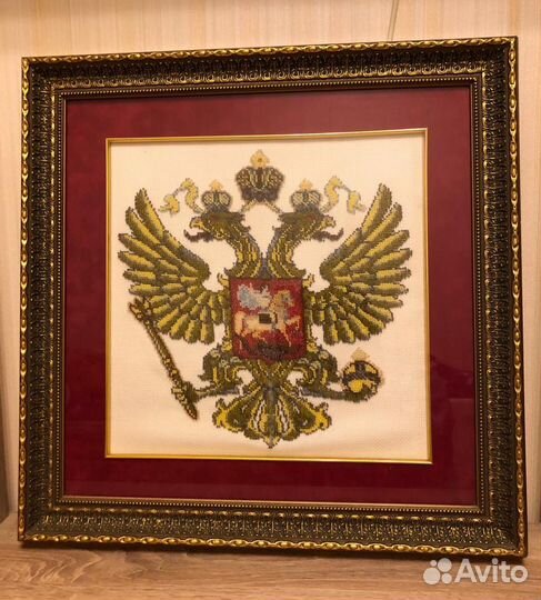 Герб вышивка бисером