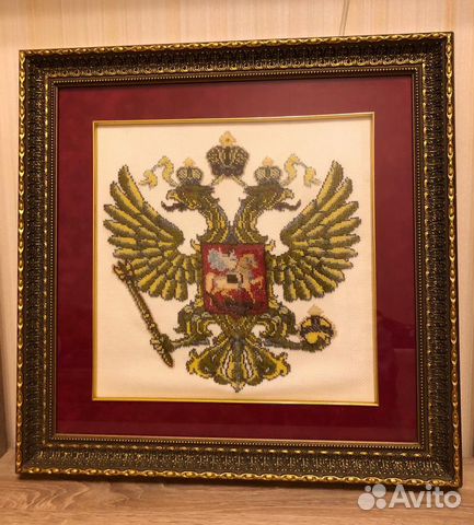 Герб вышивка бисером