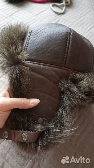 Шапка ушанка мужская меховая