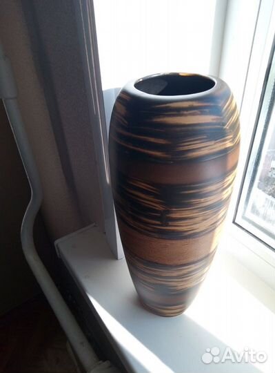 Ваза для цветов керамика Италия Шоколад