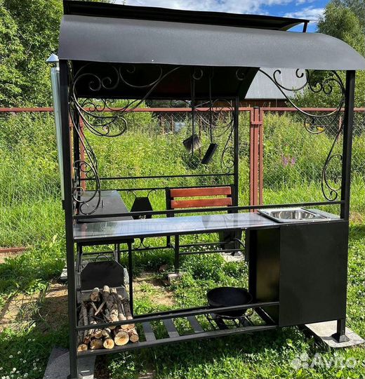 Мангал с крышей