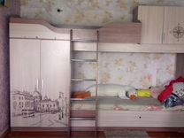 Двухъярусная кровать со шкафами