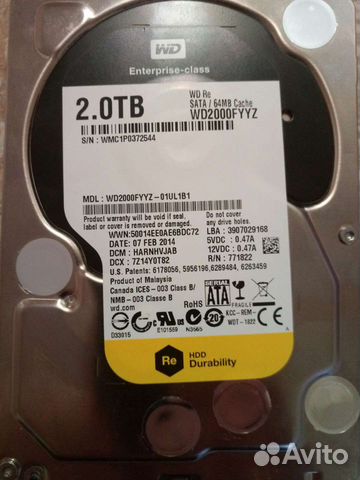 Hdd 2tb WD2000fyyz