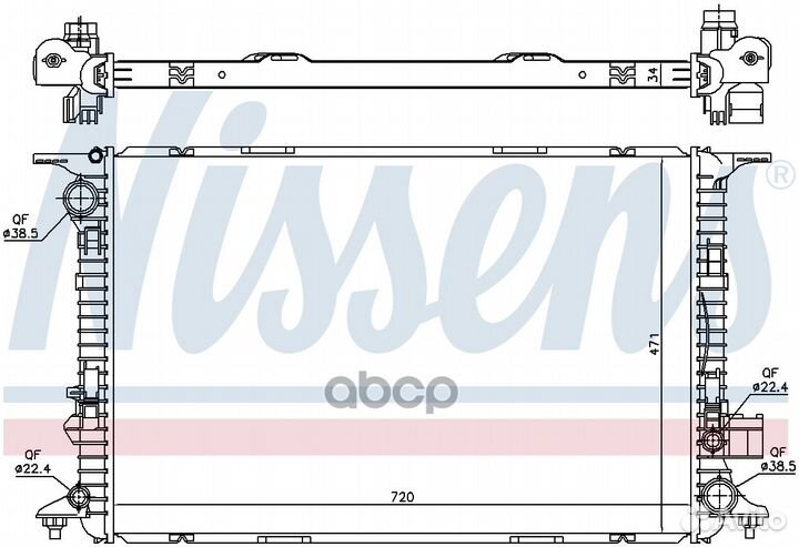 Радиатор кондиционера 60327 Nissens