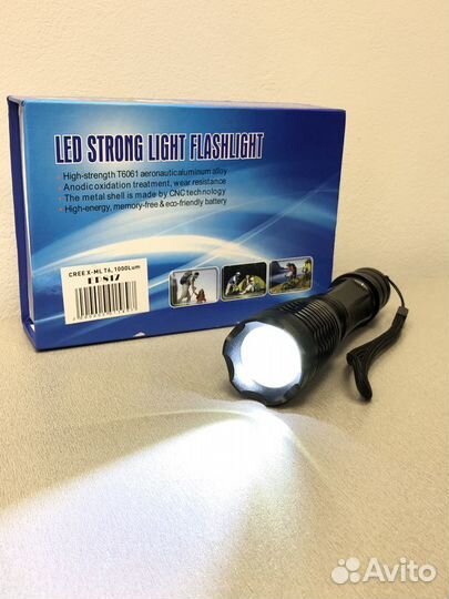 Led Strong Light Flashlight фонарь