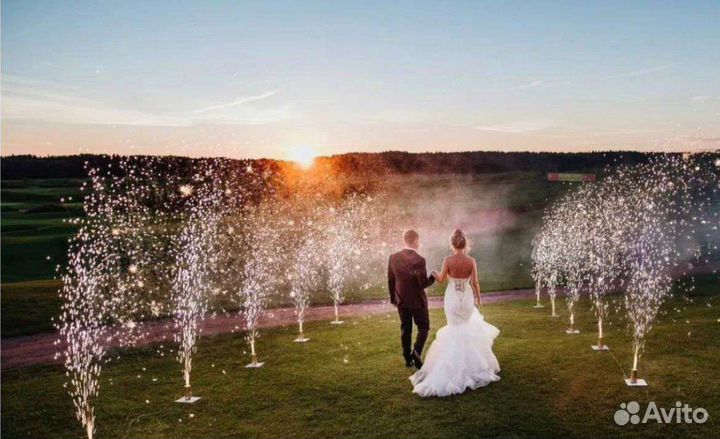 Тяжелый дым на свадьбу. Холодные фонтаны