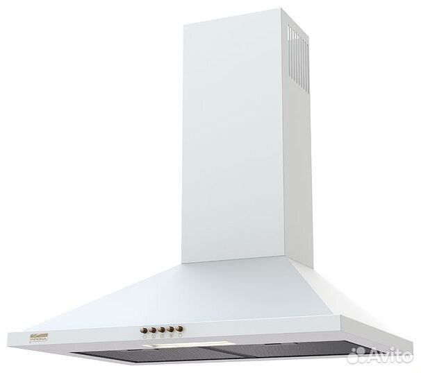 Каминная вытяжка Krona Bella 600 white push button