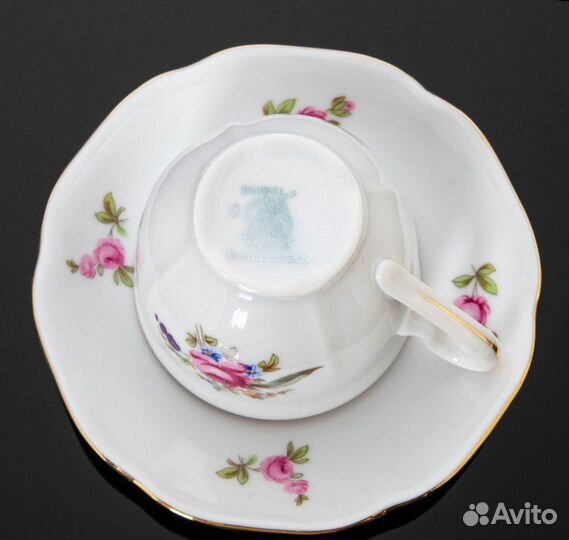 Кофейный сервиз мейсенский букет разделяю