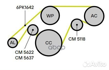 Ролик привод. ремня для а/м Mercedes GLC (X253)