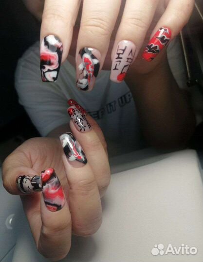 Маникюр Наращивание, покрытие гель лаком, дизайн