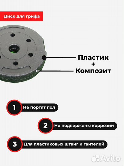 Комплект Композитных Гантелей 10 кг